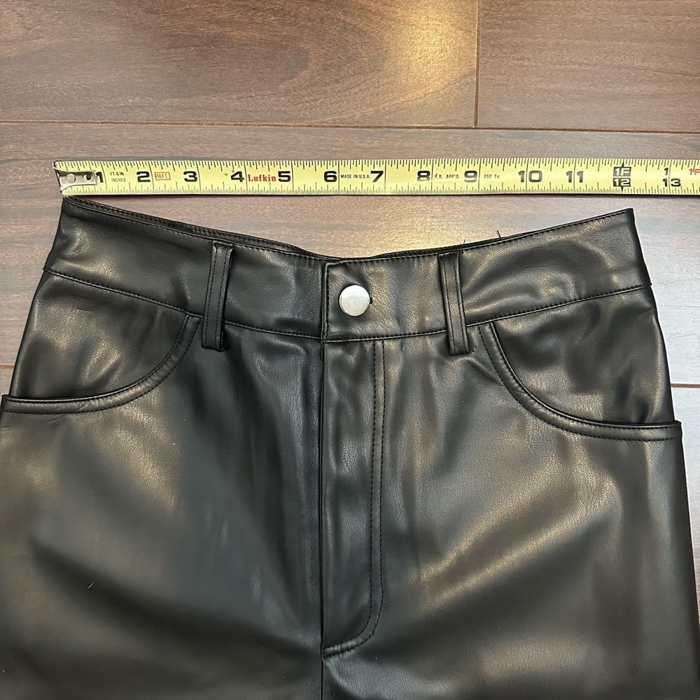 Black Faux Leather Pants